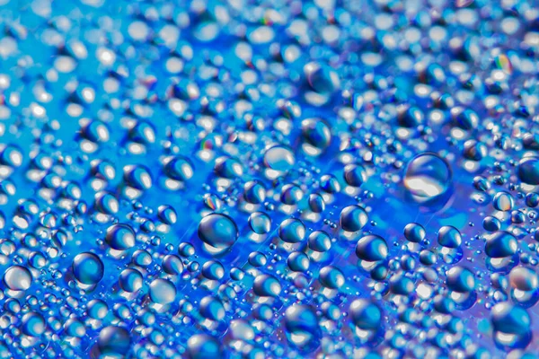 Macro Blue Water Droplet Background — Stock Photo, Image