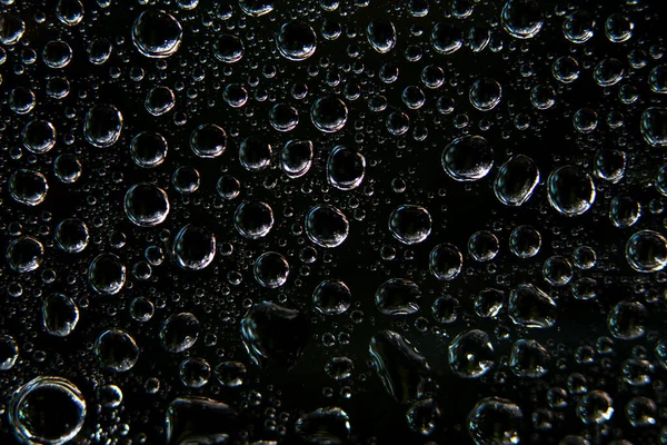 White Water Droplets Black Background — Stock Photo, Image