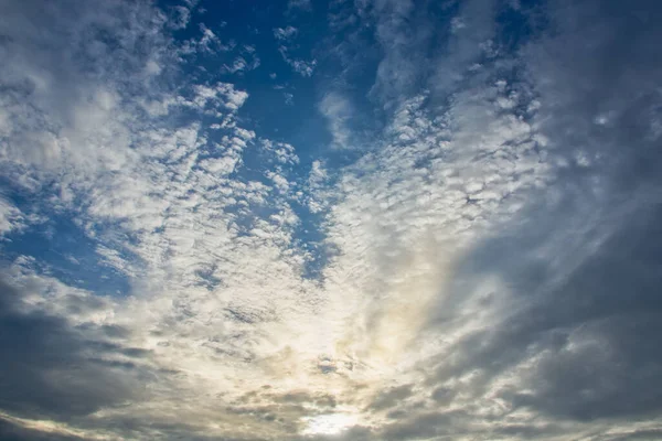Wolkenachtergrond Blauwe Lucht — Stockfoto