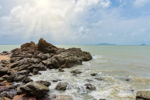 Doğal Manzara Deniz Kıyısı Kayalar — Stok fotoğraf