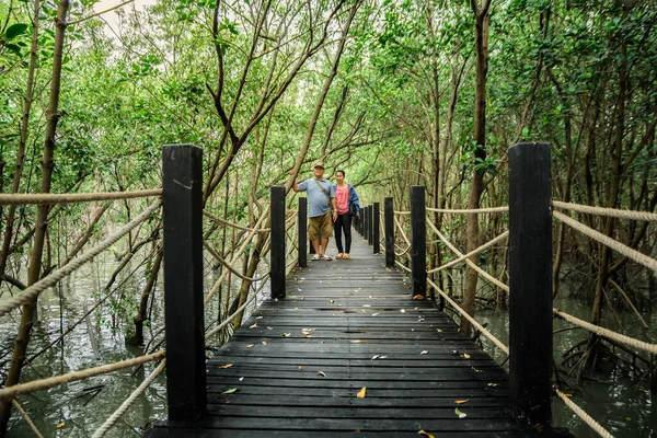 Brücke Über Den Mangrovenwald — Stockfoto