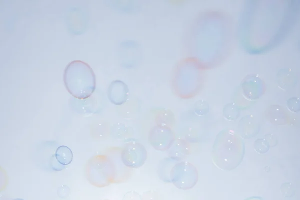 Bubbels Kleurrijke Achtergrond Wit — Stockfoto