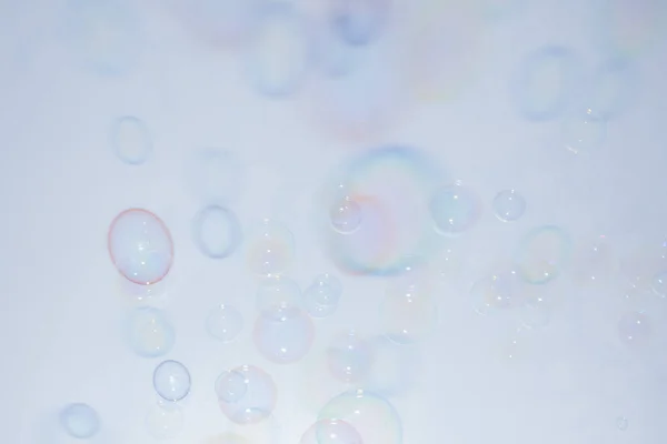 Bubbels Kleurrijke Achtergrond Wit — Stockfoto