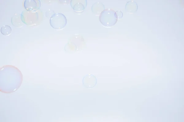气泡色彩斑斓的背景白色 — 图库照片