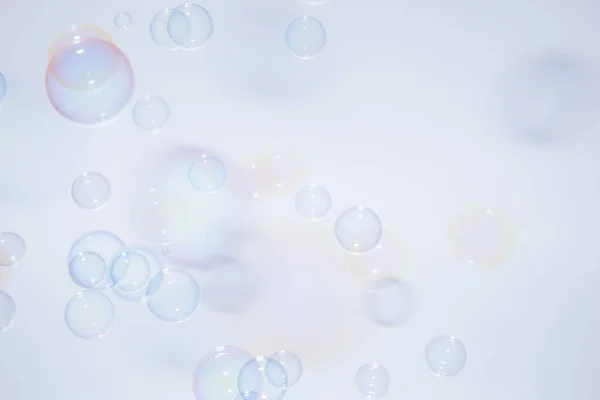 Bubbels Kleurrijke Achtergrond Wit — Stockfoto