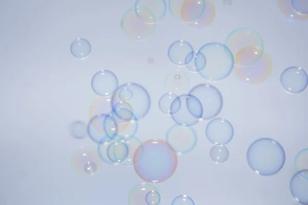 Bubbles Colorful Background White — Stock Photo, Image