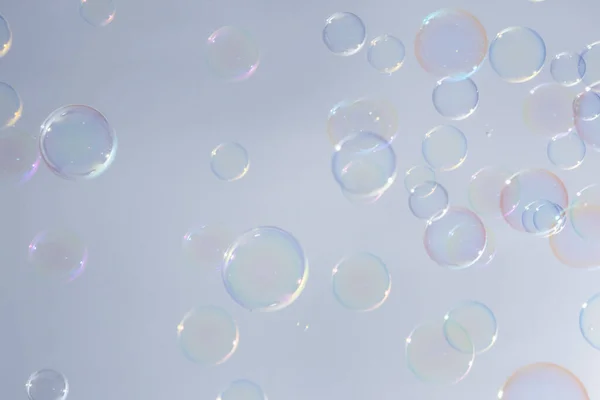 Bubbles Colorful Background White — Stock Photo, Image
