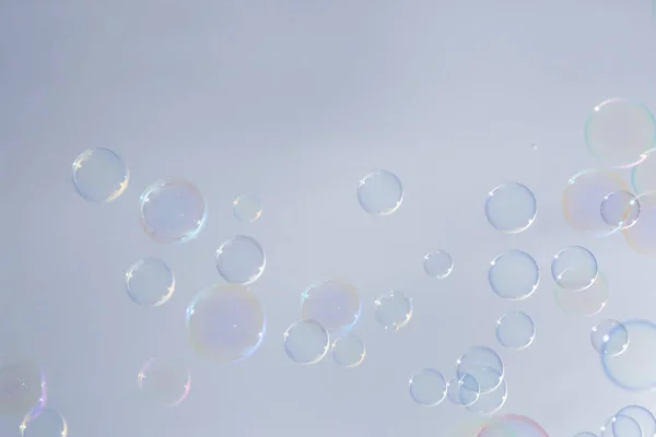 Buborékok Színes Háttér Fehér — Stock Fotó