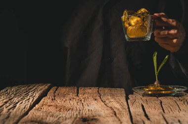İş adamları para biriktirme kavramı