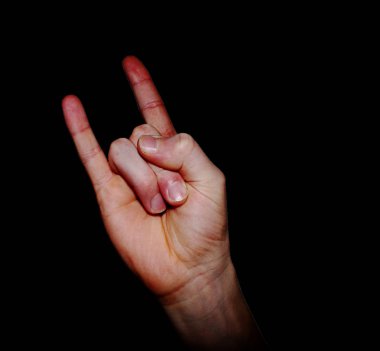 El hareketi - iki parmak, rahat, şenlikli bir jest