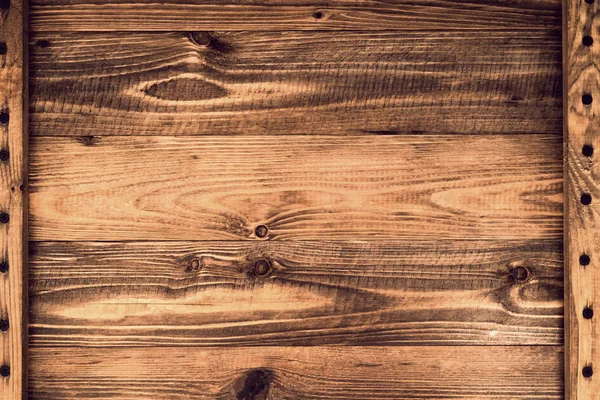 Grunge Surface Old Brown Rough Planks Wooden Textured Background — Stock Photo, Image