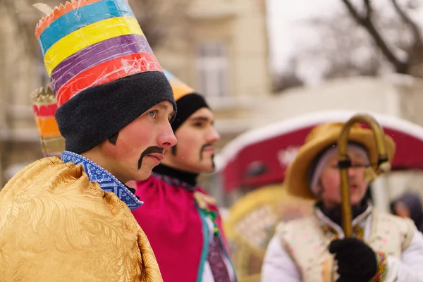 Lviv Ucrania Enero 2016 Desfile Tradicional Navidad Verteps Los Participantes — Foto de Stock
