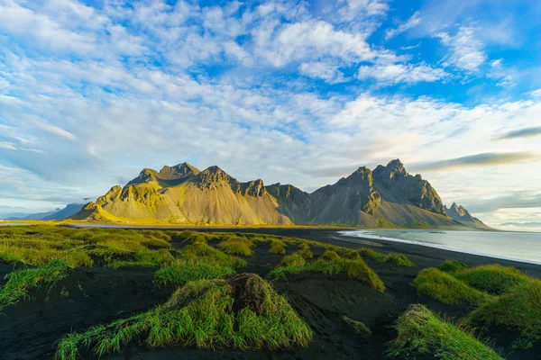 Montagna Vesturhorn Estate Mattina Stokksnes Islanda Nord Europa Scandinavia Paesaggio — Foto Stock