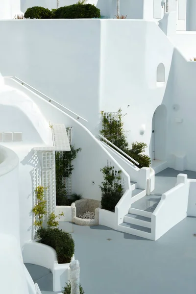Arquitectura Blanca Isla Santorini Cícladas Grecia Hermoso Complejo Vacaciones Verano —  Fotos de Stock
