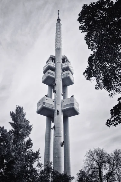 Torre Della Televisione Ikov Una Torre Trasmissione Unica Costruita Praga — Foto Stock