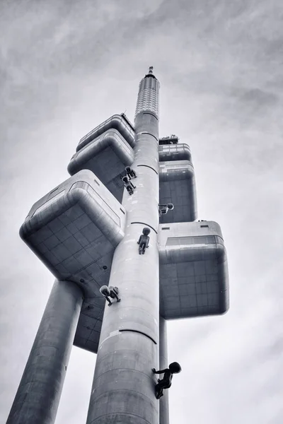 Torre Della Televisione Ikov Una Torre Trasmissione Unica Costruita Praga — Foto Stock