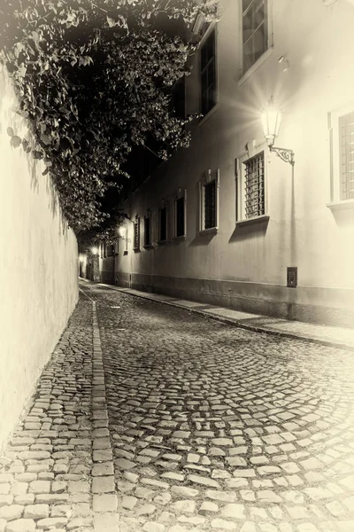Misteriosi Vicoli Angoli Praga Luci Notturne Sono Magiche Misteriose Praga — Foto Stock