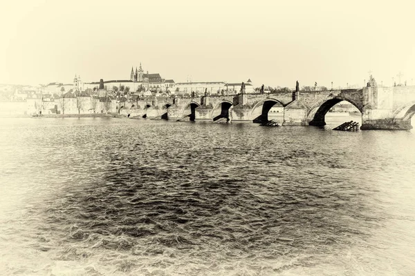 Prager Burg Ist Ein Burgkomplex Prag Tschechische Republik Aus Dem — Stockfoto