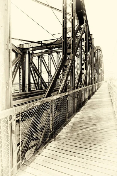 Vysehrad Railway Bridge Een Brug Praag Tsjechië Het Werd 1872 — Stockfoto