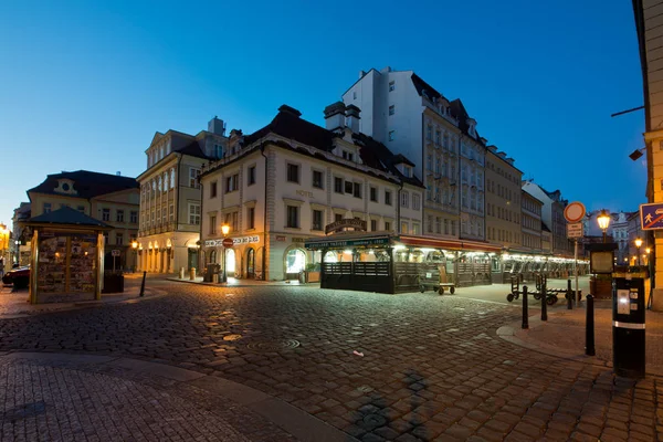 Único Mercado Preservado Meio Antiga Praga Remonta 1232 Além Rua — Fotografia de Stock