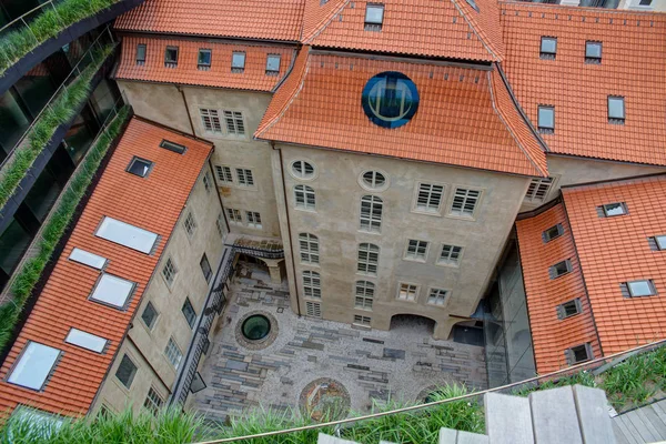 Drn Edificio Polifunzionale Angolo Tra Narodni Mikulandska Street New Town — Foto Stock