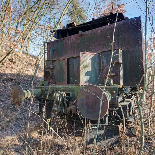 Urbex Henschel Steamer Tren Para Limpieza Nieve Ferrocarril Abandonado Estacionado — Foto de Stock