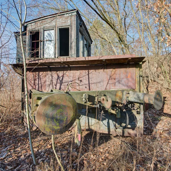 Urbex Limpa Neve Riga Comboio Para Limpeza Neve Ferrovia Abandonado — Fotografia de Stock