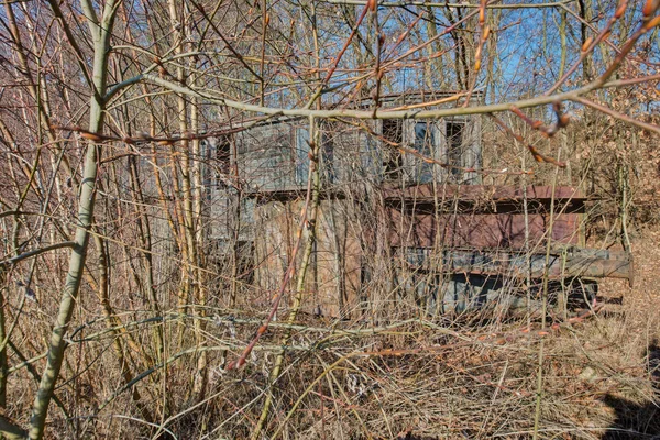 Urbex Сніг Плуг Риги Поїзд Снігу Очищення Залізниці Покинутий Припаркованих — стокове фото