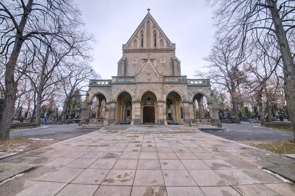 Vinohrady Kościoła Lub Kaplicy Wacława Jest Cmentarz Jednonawowy Kościół Zbudowany — Zdjęcie stockowe