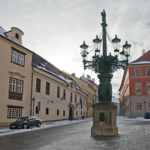 Hrzansky Palac Een Paleiscomplex Gevestigd Praag Hradany Tussen Hradany Plein — Stockfoto