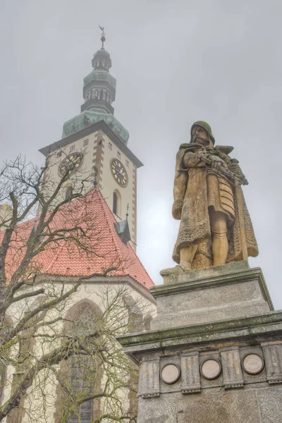 Monument Jan Zizka Trocnov Tabor Une Statue Grès Faite 1884 — Photo