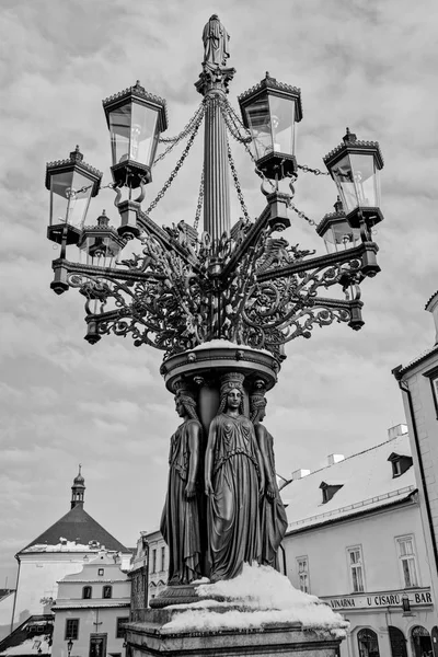 Kandelabr Cast Iron Street Lamppost Eight Gas Lights — Stock Photo, Image