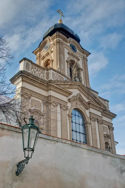 Biserica Ioan Nepomuk Din Praga Uneori Biserica Militară Este Clădire — Fotografie, imagine de stoc
