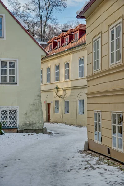 Nouveau Monde Dans Quartier Hradcany Prague Est Situé Nord Ouest — Photo