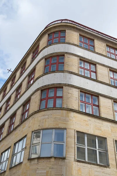 Palácio Danúbio Edifício Construtivista Esquina Das Ruas Nrodn Vorilsk Parte — Fotografia de Stock