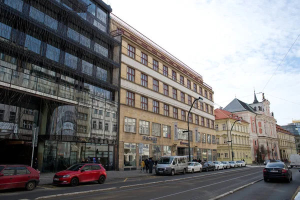 Danube Palace Constructivist Building Corner Nrodn Vorilsk Streets Part Nov — Stock Photo, Image