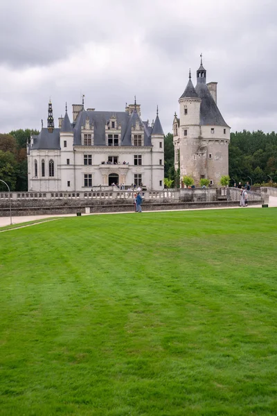 Chateau Chenonceau Французское Шампанское Реке Шер Недалеко Небольшой Деревушки Шенонсо — стоковое фото