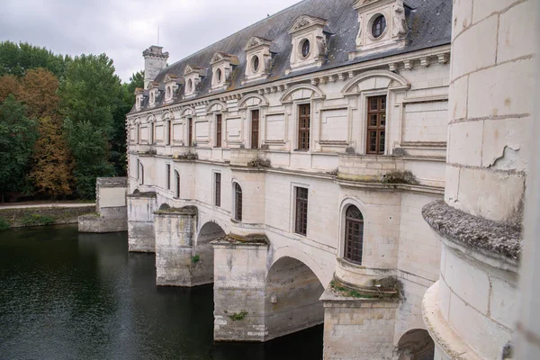 Chateau Chenonceau Французское Шампанское Реке Шер Недалеко Небольшой Деревушки Шенонсо — стоковое фото