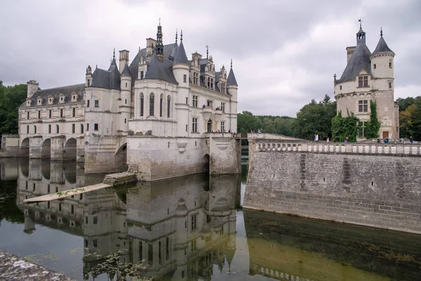 Das Chateau Chenonceau Ist Ein Französisches Schloss Das Den Fluss — Stockfoto