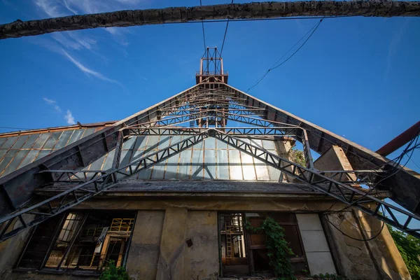 Das Mittelbergwerk Ist Ein Stillgelegtes Braunkohlebergwerk Der Tschechischen Republik Der — Stockfoto