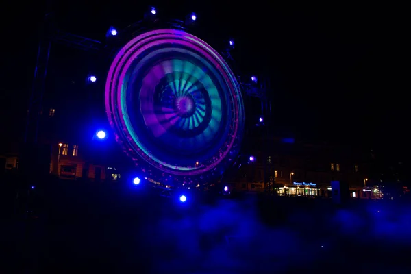 Conceito Único Festival Combinando Mais Interessantes Tecnologias Atuais Com Arquitetura — Fotografia de Stock