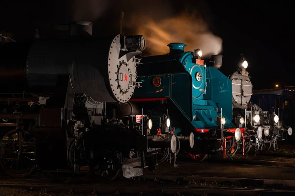 捷克最大的国际蒸汽机车节 — 图库照片