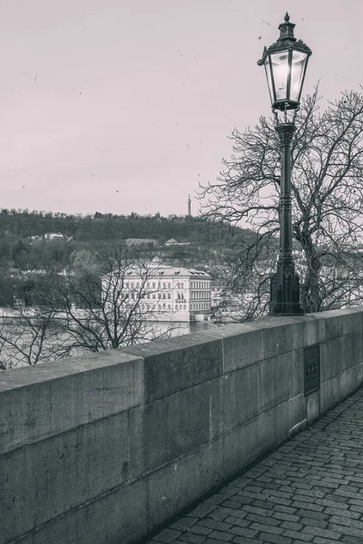 Pont Charles Est Pont Historique Qui Traverse Rivière Vltava Prague — Photo