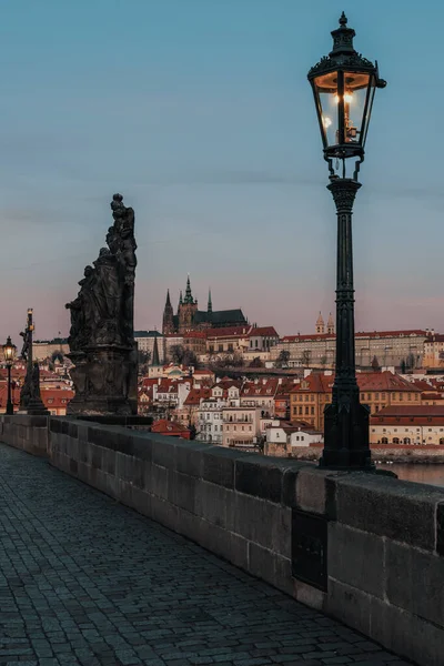 Charles Bridge Historic Bridge Crosses Vltava River Prague Czech Republic — Stock Photo, Image