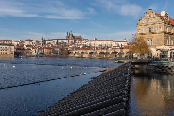 Charles Bridge Historic Bridge Crosses Vltava River Prague Czech Republic — Stock Photo, Image