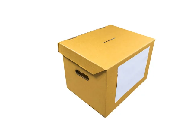 Beyaz Bir Arka Plan Üzerinde Izole Karton Kutular — Stok fotoğraf