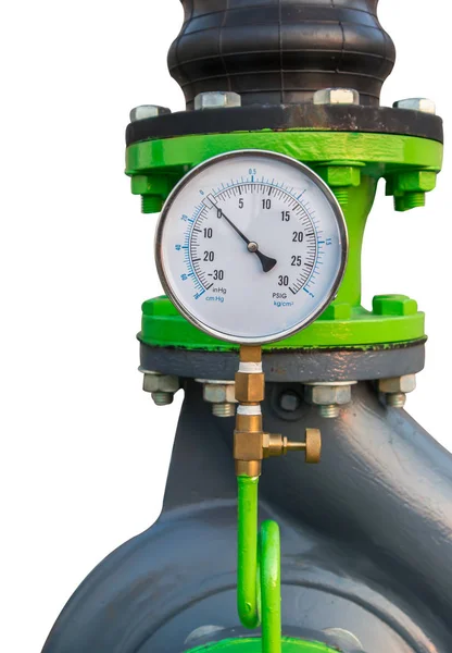 工业用压力表水泵 — 图库照片