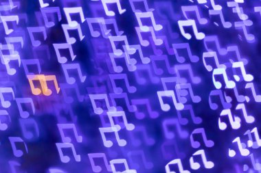 Bokeh ışıklar bulanık. müzik notlar 