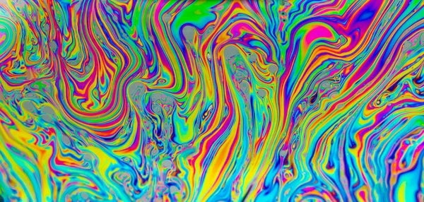 Rainbow Colors Created Soap Bubble Background — Stock Photo, Image