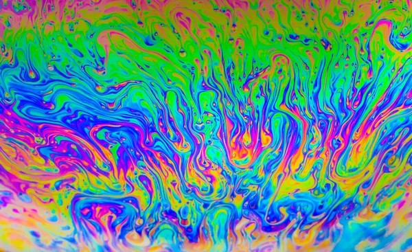 Χρώματα Rainbow Που Δημιουργούνται Από Σαπούνι Φούσκα Λάδι — Φωτογραφία Αρχείου